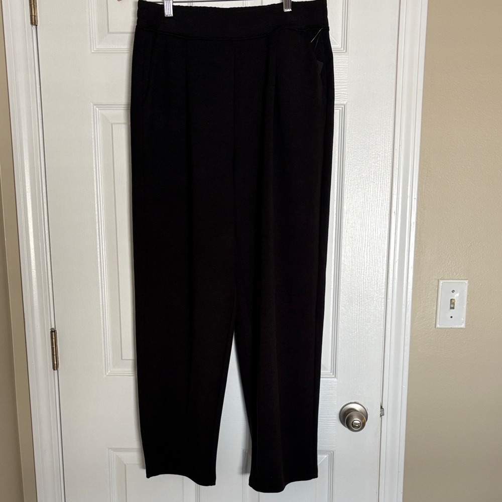 90 Degree By Reflex Black Scuba Straight Leg Pull On Pant